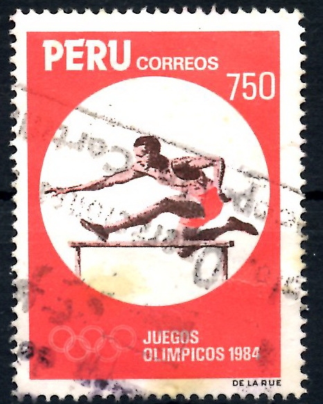 PERU_SCOTT 822.02 CARRERA VALLAS, JUEGOS OLIMPICOS 1984. $0,85