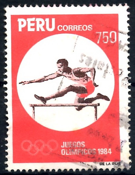 PERU_SCOTT 822.04 CARRERA VALLAS, JUEGOS OLIMPICOS 1984. $0,85