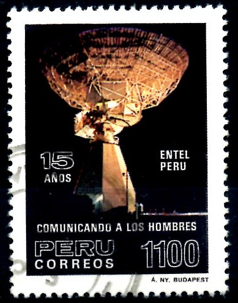 PERU_SCOTT 833 15º ENTEL, ORG NACIONAL TELECOMUNICACIONES. $0,35