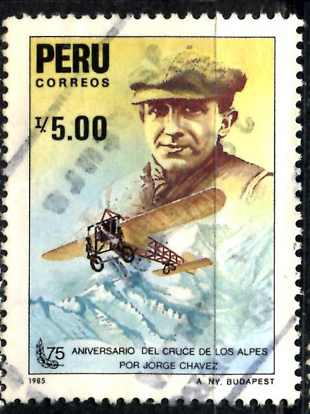 PERU_SCOTT 894 75º ANIV DEL CRUCE DE LOS ALPES POR JORGE CHAVEZ. $0,65