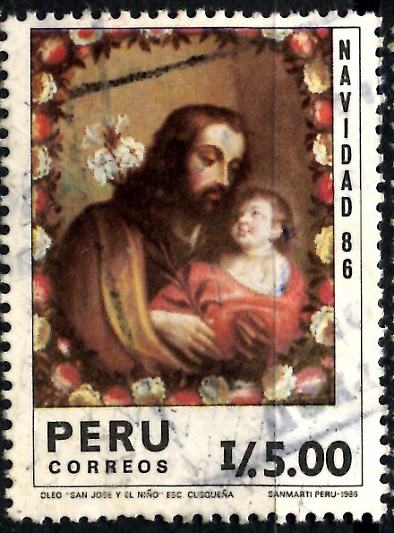 PERU_SCOTT 908 NAVIDAD 86, SAN JOSE Y EL NIÑO. 1,40