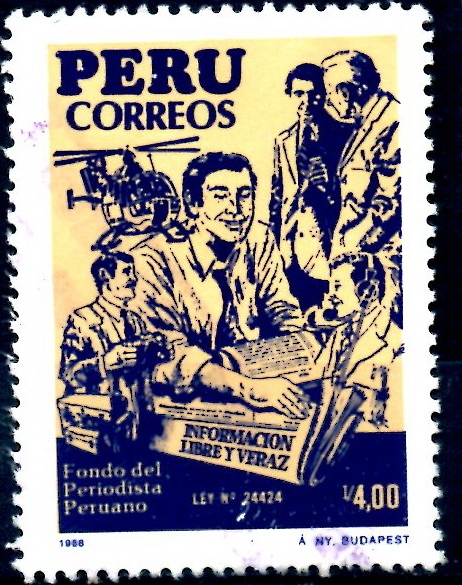 PERU_SCOTT 938.02 FONDO DEL PERIODISMO PERUANO. $0,35