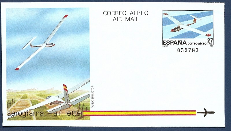 Aerograma - Correo Aéreo - vuelo sin motor