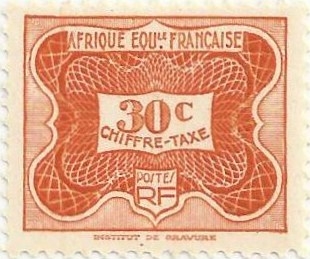 ÁFRICA ECUATORIAL FRANCESA. PORTES DEBIDOS. VALOR FACIAL 30 cts. YVERT FR-EQ T13