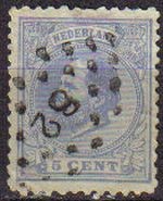 HOLANDA Netherlands 1872-88 Scott 23 Sello Willian III Usado