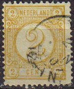 HOLANDA Netherlands 1876-94 Scott 36 Sello Serie Basica Numeros Usado