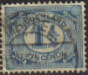 Holanda 1898-1924 Scott 058 Sello Serie Basica Numeros usado Netherlands  
