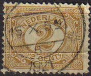 Holanda 1898-1924 Scott 059 Sello Serie Basica Numeros usado Netherlands  