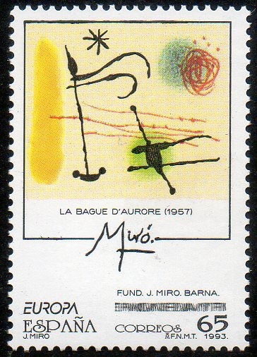 3251 - Europa. Obras de Joan Miró. La Bague d' Aurore. 
