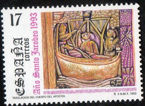 3252- Año Santo Jacobeo. Traslación del cuerpo de Santiago a Galicia desde Palestina.