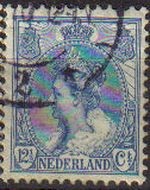 Holanda 1898-1924 Scott 068 Sello Reina Wihelmina usado Netherland 