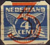 HOLANDA Netherlands 1924-26 Scott 171 Sello Gull Gaviota Sobrecargado