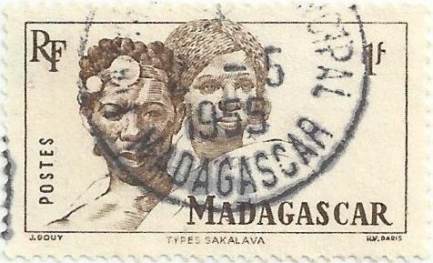 EMISIONES DE 1946. NATIVOS DE SAKALAVE. VALOR FACIAL 1 franco. YVERT MG 306