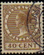 HOLANDA Netherlands 1924-26 Scott 191 Sello Reina Wihelmina Usado
