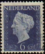 HOLANDA Netherlands 1947 Scott 289 Sello Reina Guillermina Usado