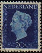 HOLANDA Netherlands 1947 Scott 295 Sello Reina Guillermina Usado