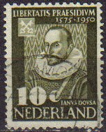 HOLANDA Netherlands 1950 Scott 328 Sello Personajes Janus Dousa Usado