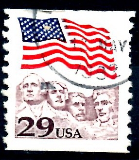 USA_SCOTT 2523.01 BANDERA SOBRE MONTE RUSHMORE. $0,2