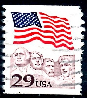 USA_SCOTT 2523.02 BANDERA SOBRE MONTE RUSHMORE. $0,2