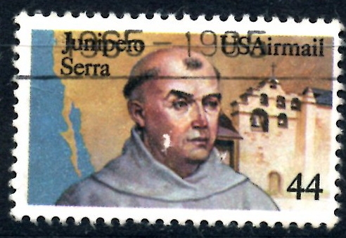 USA_SCOTT C116.03 JUNIPERO SERRA, MISION SAN GABRIEL Y MAPA DEL SUR DE CALIFORNIA. $0,35