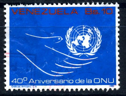 VENEZUELA_SCOTT 40º ANIV ONU. $0,9
