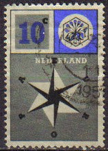 HOLANDA Netherlands 1957 Scott 372 Sello Europa Unida Usado