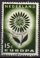 HOLANDA Netherlands 1964 Scott 428 Sello Serie Europa CEPT Usado