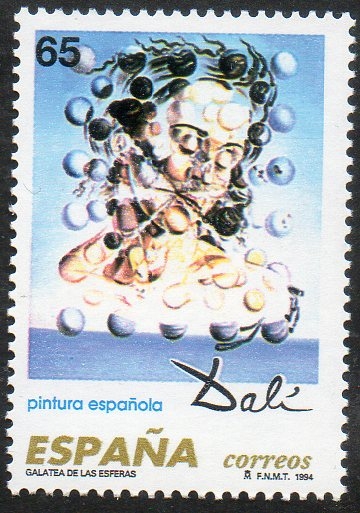 3295- Pintura española.Obras de Salvador Dalí. Galatea de las esferas.