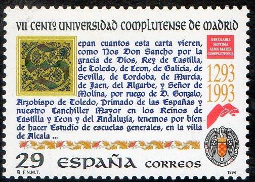 3300 -  Efemérides.VII Centenario de la Universidad Complutense de Madrid.
