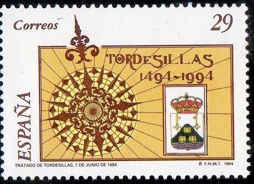 3310- Efemérides. V Cemtenario del tratado de Tordesillas.