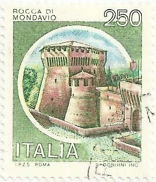 (312) SERIE CASTILLOS. ROCCA DI MONDAVIO, EN PESARO. YVERT IT 1446