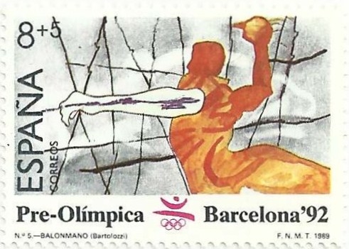 BARCELONA´92. IIa SERIE PRE-OLÍMPICA. Nº 5, BALONMANO. EDIFIL 2994