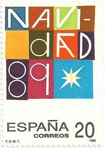 NAVIDAD 1989. ILUSTRACIÓN NAVIDEÑA. EDIFIL 3036