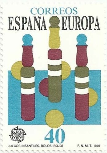 SERIE EUROPA 1989. JUEGOS INFANTILES. BOLOS. EDIFIL 3008