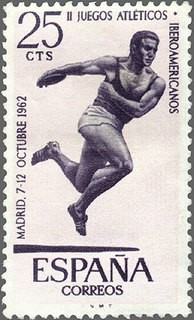 ESPAÑA 1962 1450 Sello Nuevo Juegos Atleticos Iberoamericanos Lanzamiento Disco