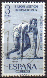 ESPAÑA 1962 1453 Sello Juegos Iberoamericanos Salida Usado
