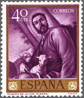 ESPAÑA 1963 1499 Sello Nuevo José de Ribera El Españoleto Rebaño de Jacob
