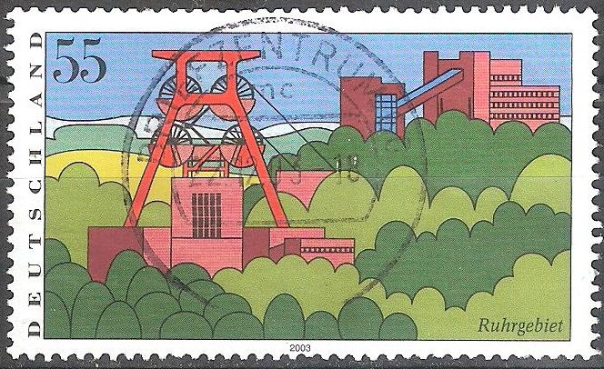 Cuenca del Ruhr (verde e industrial).