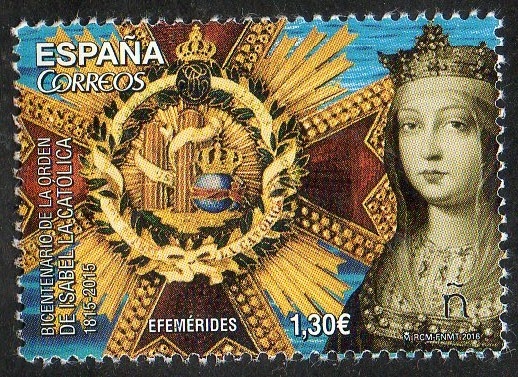5021 - Efemérides.Bicentenario de la Orden de Isabel la Católica ( 1815-2015 ).