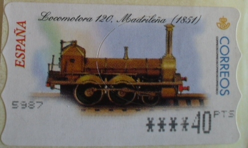 ATM (TRENES) 2001. Locomotora 120, Madrileña (1851)