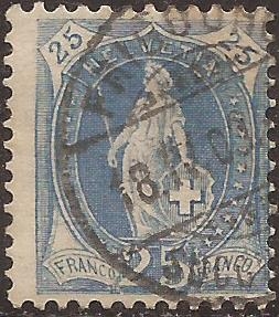 Helvetia  1907  25 cents