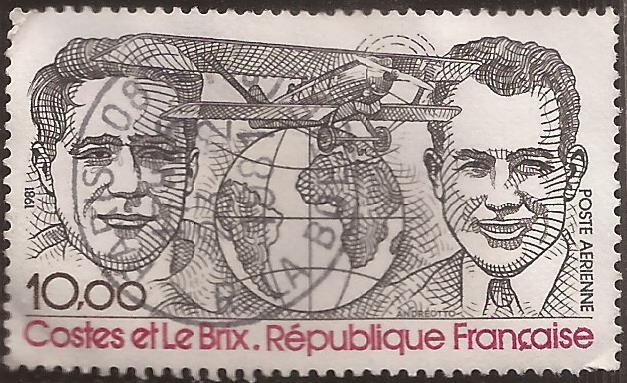 Costes et Le Brix  1981  10,00 ff aéreo