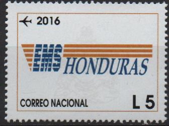 HISTORIA  DE  LA  INDUSTRIA  POSTAL  Y  CORREOS  DE  HONDURAS.  EMBLEMA  EXPRESS  MAIL  SERVICE.