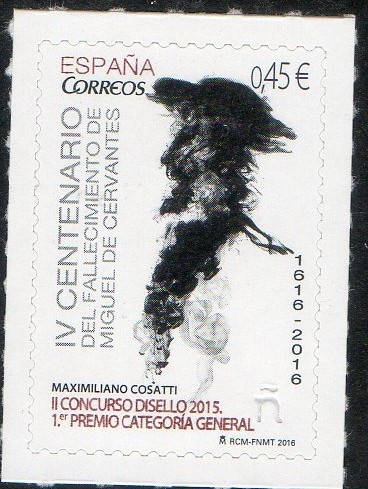5025 -DISELLO. Don Quijote de perfil y negro , de Maximillano Cosatti.