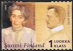 1648 - Compositor Jean Sibelius y esposa