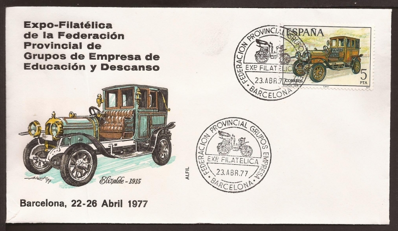 Elizalde 1915 Expo-Filat Fede Prov Grupos Empresa  1977  5 ptas