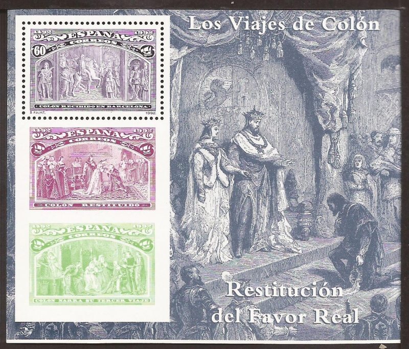 Colón y el Descubrimiemto H6. Restitución del Favor Real  1992 60 ptas