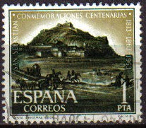 ESPAÑA 1963 1518 Sello Conmemoraciones de San Sebastián Vista General usado