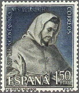 ESPAÑA 1963 1524 Sello Nuevo Coronación Ntra. Sra. De la Merced San Pedro Nolasco