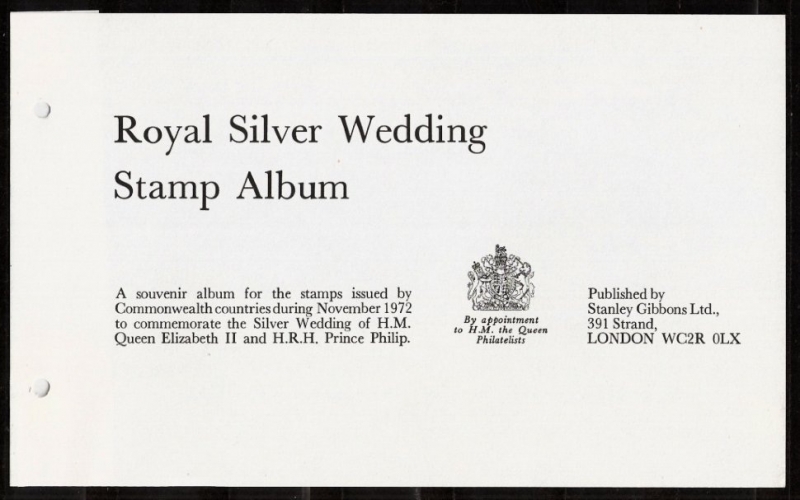 ROYAL SILVER WEDDING STAMP ALBUM 1972